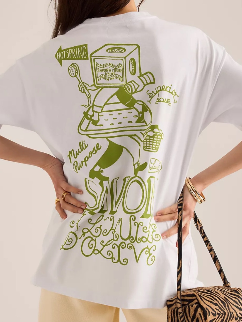 Damson Madder Savon Graphic White T-Shirt